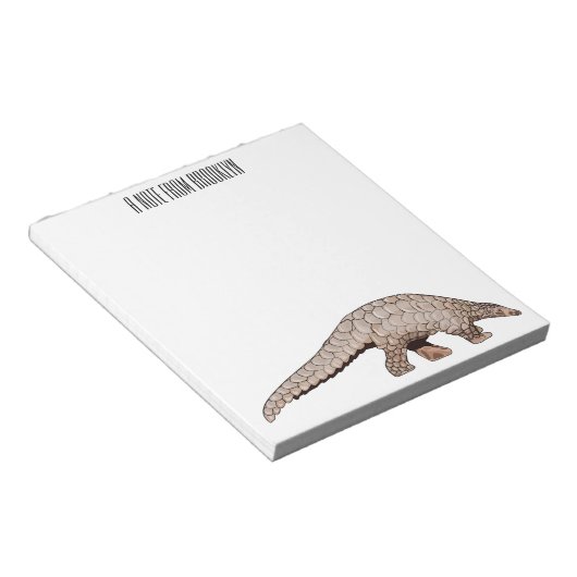 Bloc-note Illustration de Pangolin (Incliné)