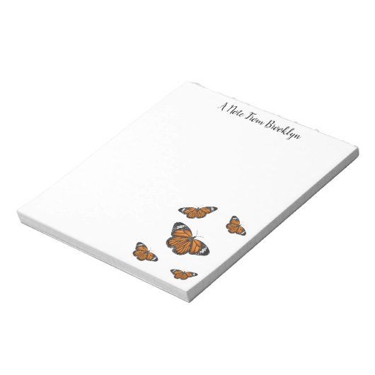 Bloc-note Illustration de papillon monarque (Tourné)