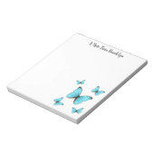 Bloc-note Illustration de papillons Morpho (Tourné)