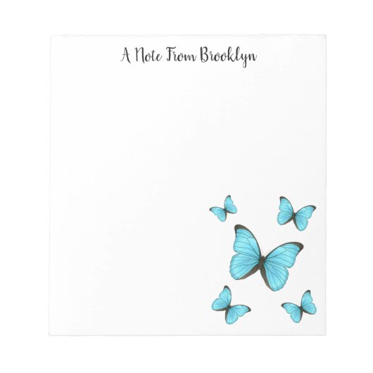 Bloc-note Illustration de papillons Morpho (Devant)