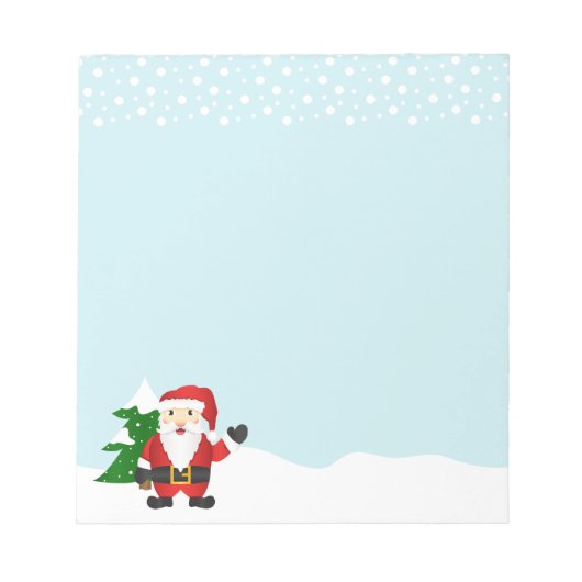 Bloc-note Illustration de Père Noël mignon pour Noël (Devant)