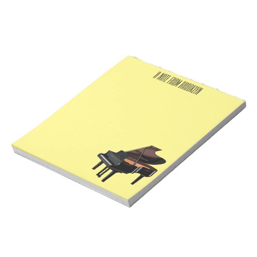 Bloc-note Illustration de piano (Tourné)