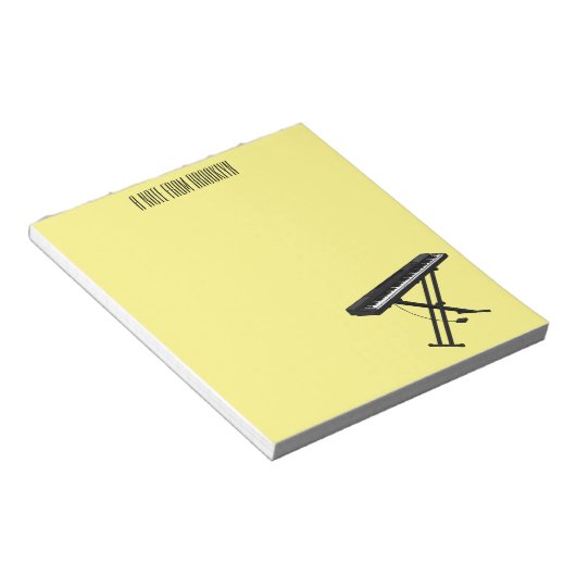 Bloc-note Illustration de piano clavier (Incliné)