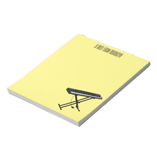 Bloc-note Illustration de piano clavier (Tourné)