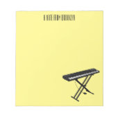 Bloc-note Illustration de piano clavier (Devant)