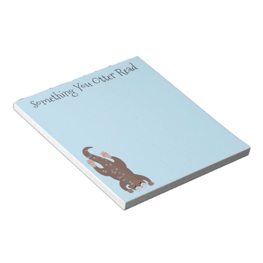 Bloc-note Illustration de plongée de loutre mignonne (Incliné)