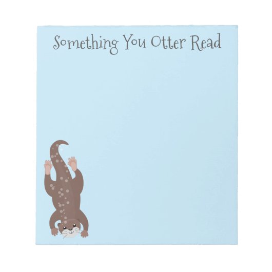 Bloc-note Illustration de plongée de loutre mignonne (Devant)