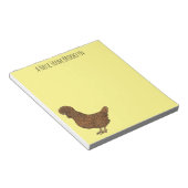 Bloc-note Illustration de poulet à la polis chamois (Incliné)