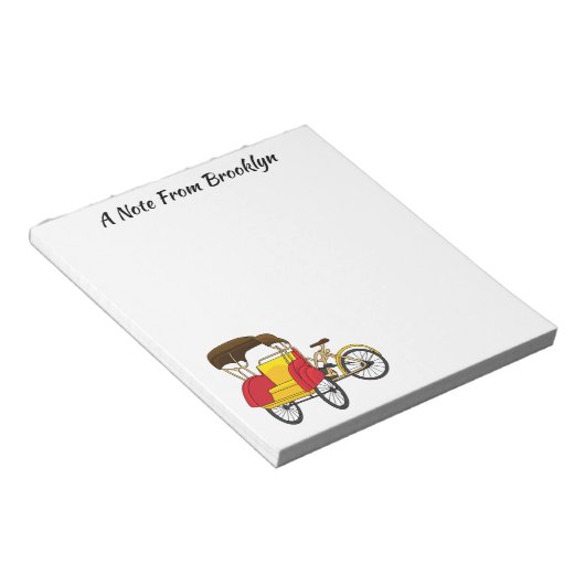 Bloc-note Illustration de pousse-pousse pédicab (Incliné)