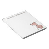 Bloc-note Illustration de renard blanc mignon bébé (Incliné)