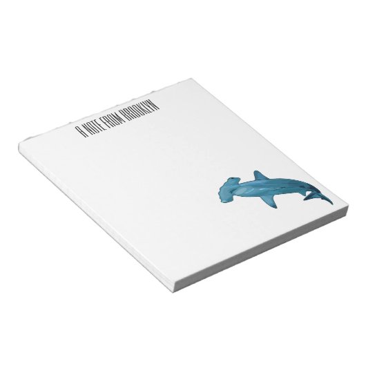 Bloc-note Illustration de requin marteau (Incliné)