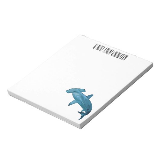 Bloc-note Illustration de requin marteau (Tourné)