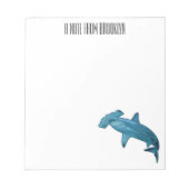 Bloc-note Illustration de requin marteau (Devant)