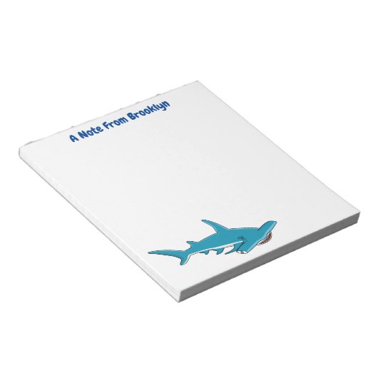Bloc-note Illustration de requin marteau (Incliné)