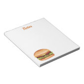 Bloc-note Illustration de restauration rapide Hamburger avec (Incliné)