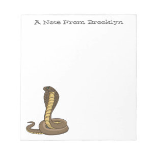 Bloc-note Illustration de serpent à cobra Brown