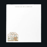 Bloc-note Illustration de serre du jardinier Nom personnalis<br><div class="desc">Illustration de serre du jardinier Nom personnalisé Bloc-notes</div>