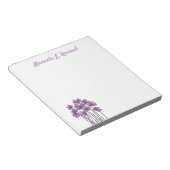 Bloc-note Illustration de silhouette botanique des fleurs mi (Incliné)