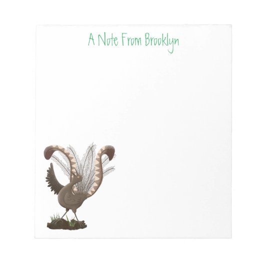 Bloc-note Illustration de superbe et superbe lyrebird (Devant)
