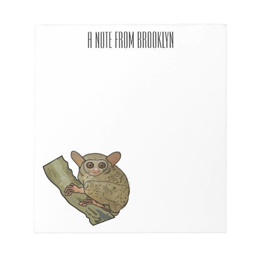 Bloc-note Illustration de Tarsier (Devant)