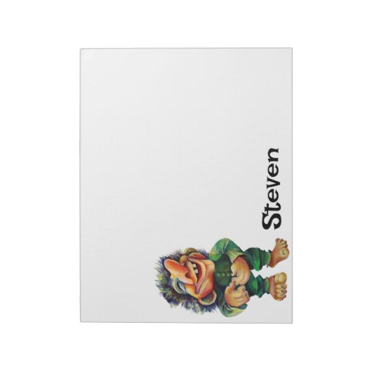 Bloc-note Illustration de troll drôle scandinave aquarelle (Tourné)