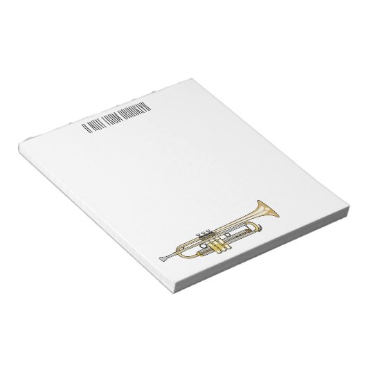 Bloc-note Illustration de trompette (Incliné)