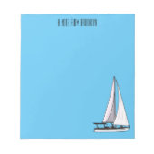 Bloc-note Illustration de voilier (Devant)