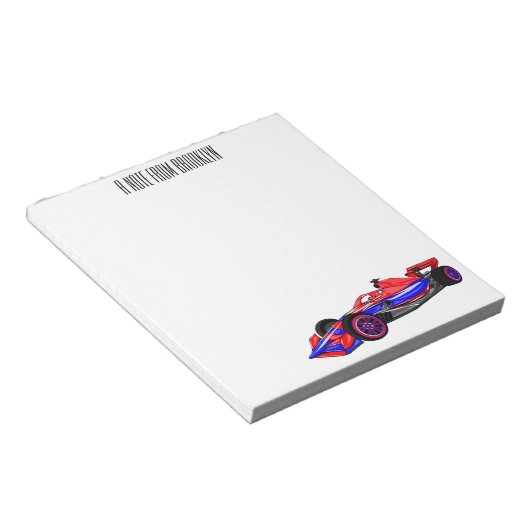 Bloc-note Illustration de voiture de course professionnelle (Incliné)