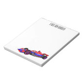 Bloc-note Illustration de voiture de course professionnelle (Tourné)