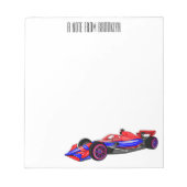 Bloc-note Illustration de voiture de course professionnelle (Devant)