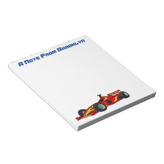 Bloc-note Illustration de voitures de course à grande vitess (Incliné)