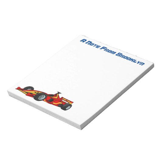 Bloc-note Illustration de voitures de course à grande vitess (Tourné)