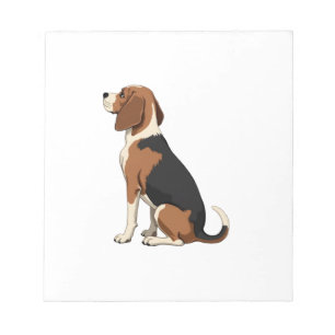 Bloc-note Illustration de vue arrière de chien Beagle vintag