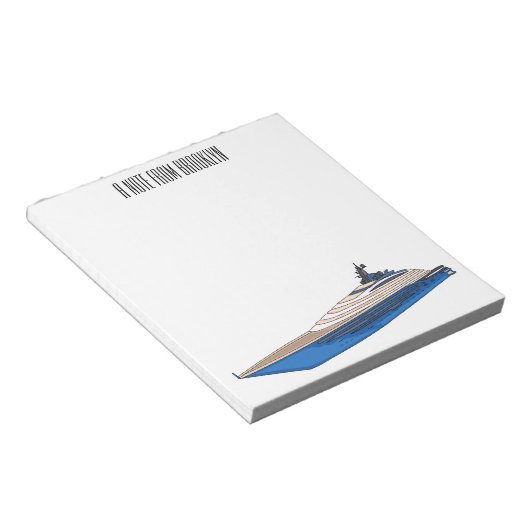 Bloc-note Illustration de yacht (Incliné)
