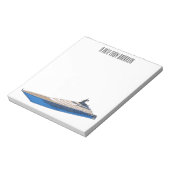 Bloc-note Illustration de yacht (Tourné)