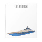 Bloc-note Illustration de yacht (Devant)