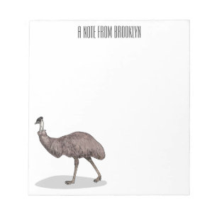 Bloc-note Illustration d'Emu bird