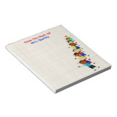 Bloc-note Illustration d'enfants d'école mignons pour bloc-n (Incliné)