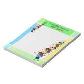Bloc-note Illustration d'enfants d'école mignons pour bloc-n (Tourné)