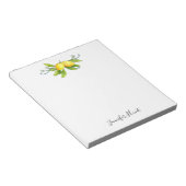 Bloc-note Illustration des agrumes d'aquarelle de citron (Incliné)