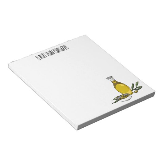 Bloc-note Illustration d'huile d'olive (Incliné)