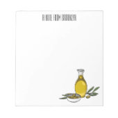 Bloc-note Illustration d'huile d'olive (Devant)