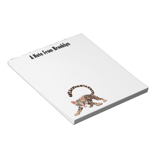 Bloc-note Illustration d'ocelot mignon (Incliné)