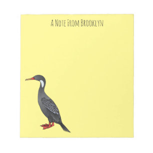 Bloc-note Illustration d'oiseau cormoran à pattes rouges