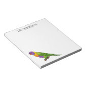 Bloc-note Illustration d'oiseau de lorikeet arc-en-ciel (Incliné)