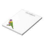 Bloc-note Illustration d'oiseau de lorikeet arc-en-ciel (Tourné)