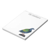 Bloc-note Illustration d'oiseau de pigeon de Nicobar (Tourné)
