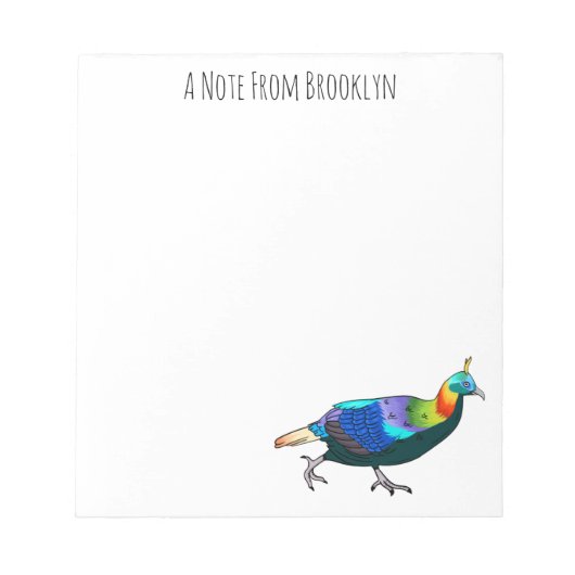 Bloc-note Illustration d'oiseau monal himalayen (Devant)