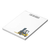 Bloc-note Illustration du chariot élévateur (Tourné)