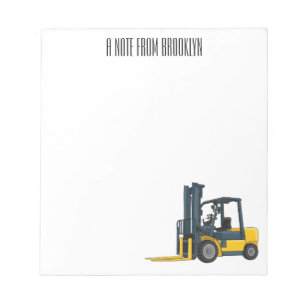 Bloc-note Illustration du chariot élévateur